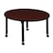 Regency Round Mobile Tables, 42 W, 42 L, 23-34 H, Wood, Metal, Mahogany TB42RNDMHAPCBK - alternate 3